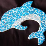 DIY  DAUPHIN en kit mosaïque à décorer soi même